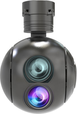 Dia 200MM Two Axis Two Metal Frame EO Pod With Three Sensors For Surveillance System