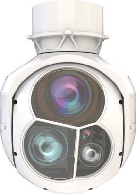 Dia 200MM Two Axis Two Metal Frame EO Pod With Three Sensors For Surveillance System