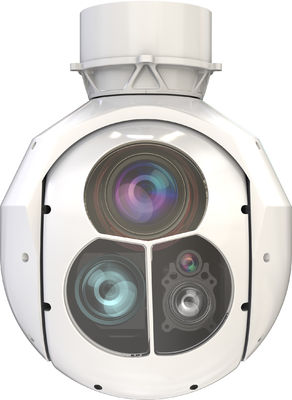 Dia 200MM Two Axis Two Metal Frame EO Pod With Three Sensors For Surveillance System