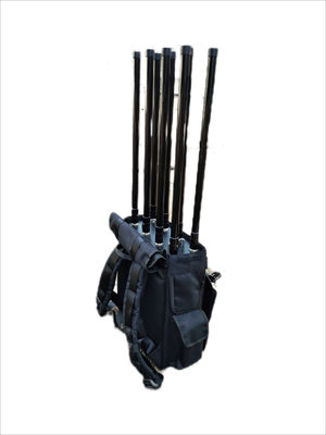 Portable Light Backpack Drone Jammer High Gain Omni Antenna 8 RF Working Units Comprehensive Shielding Coverage 800-2000m HS102B-PC-I